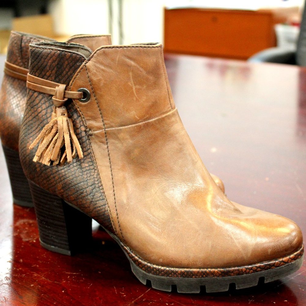 Jana Boots Cognac Leather sz 5.5/38.5